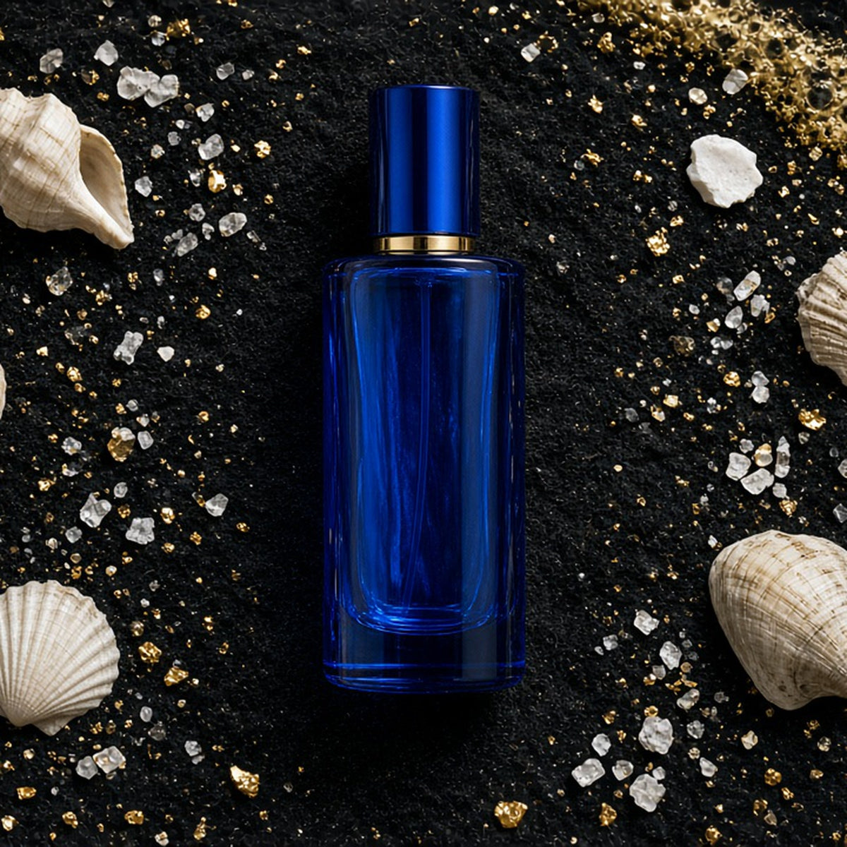 KOTH Moana Fresh Aquatic Cologne 50ml with seashells on black sand